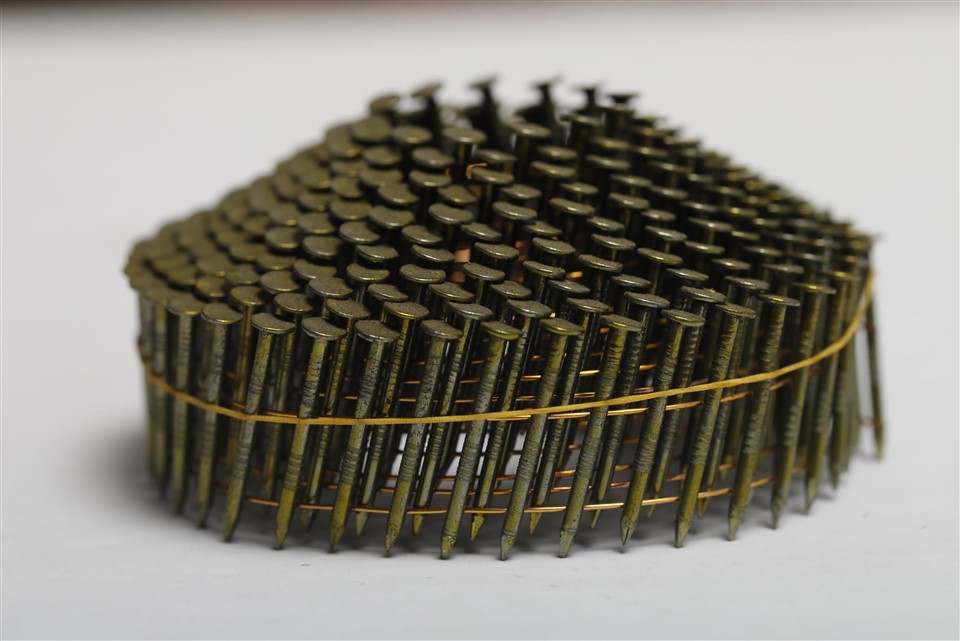 2.1x32mm/2.1x38mm Conical (dome) Ring Shank Wire Coil Nails